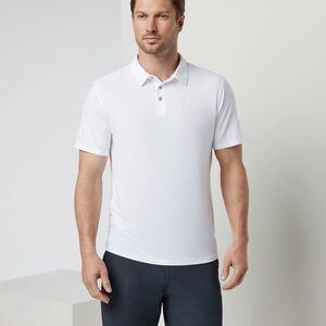 Vuori White Strato Tech Polo